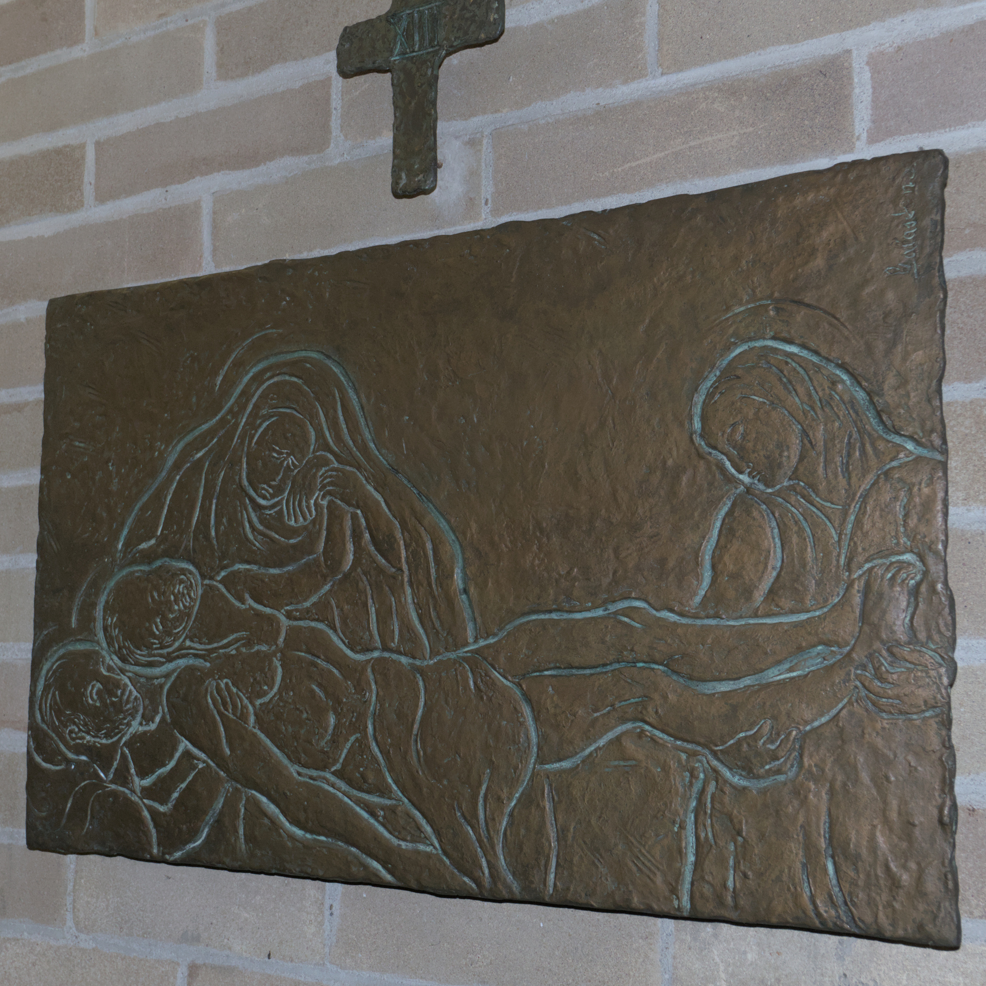 Augusta Luzzatto Dina (Galastena) (realizzazione: Fonderia Artistica Veronese), stazione della Via Crucis, [1957?], cappella della clinica ostetrico-ginecologica (Giulio Brunetta con Daniele Calabi, 1953-56), via Nicolò Giustiniani 3, Padova