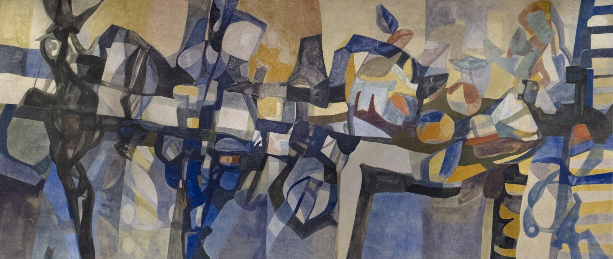 Paolo Angelani, *La funzione della scuola*, grande affresco, 1967, aula magna I.T.T. Guglielmo Marconi, via Alessandro Manzoni 80, Padova