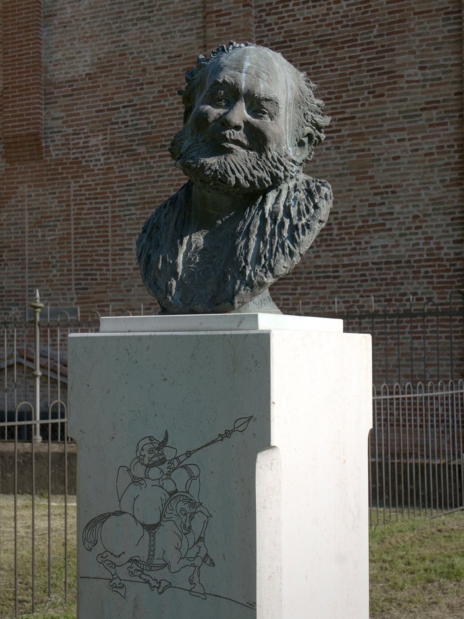 Piero Perin, *Tono Zancanaro*, busto in bronzo, 1997, giardini dell'Arena, corso Giuseppe Garibaldi, Padova