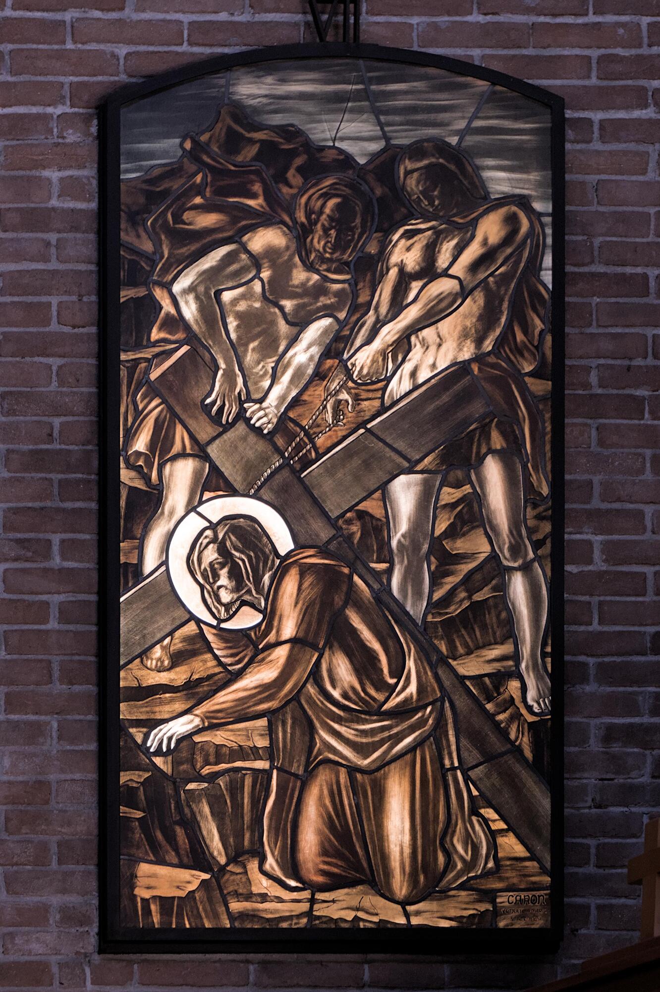 Amleto Sartori, stazione della Via Crucis, 1958, chiesa di Sant’Alberto Magno e dei Santi studenti dell’Università di Padova (Giovanni Zabai, 1956-5), via Guglielmo Marconi, Padova