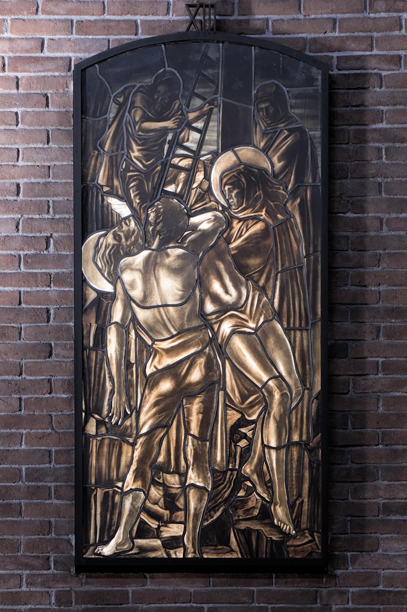Amleto Sartori, stazione della Via Crucis, 1958, chiesa di Sant’Alberto Magno e dei Santi studenti dell’Università di Padova (Giovanni Zabai, 1956-5), via Guglielmo Marconi, Padova