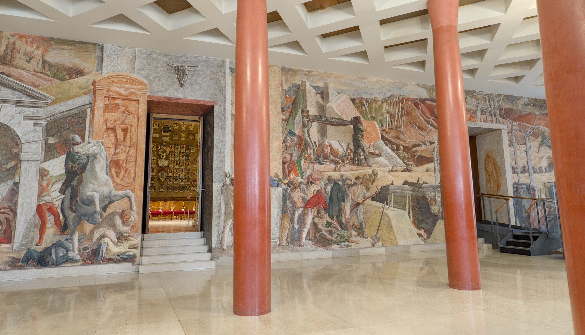 Pino Casarini, storia politica dell'Università dal 1848, affresco, 1940-42, *Basilica*, palazzo Bo, via VIII Febbraio 2, Padova