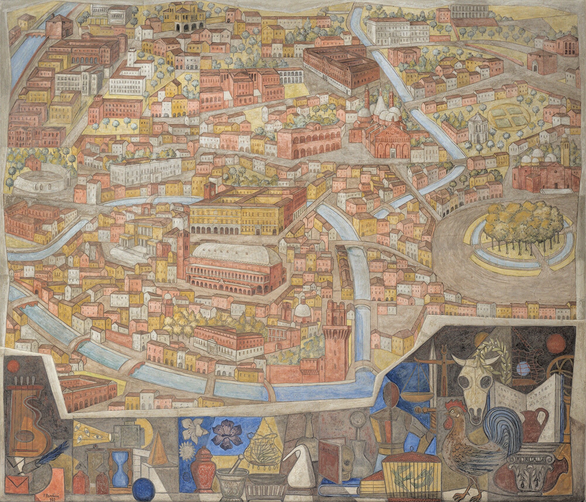 Fulvio Pendini, *La città del pensiero*, 1952, palazzo Bo, via VIII Febbraio, Padova