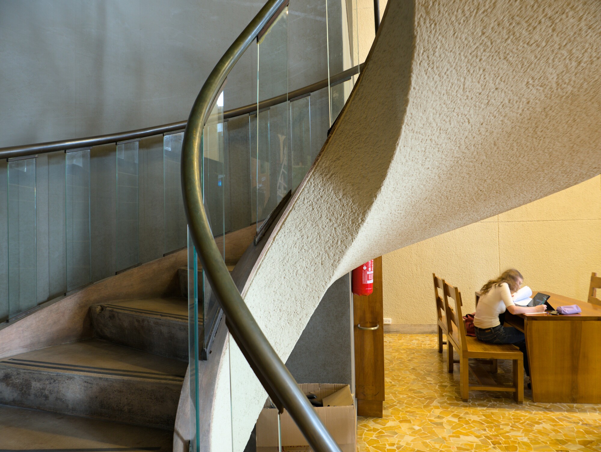 Gio Ponti, scala in aula degli studenti, 1940, palazzo Bo, via VIII Febbraio 2, Padova